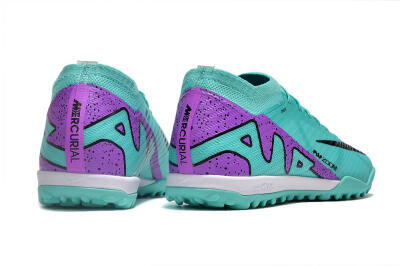 Unisex Nike Air Zoom Mercurial Vapor 15 Elite TF Football Shoes - Turquoise/Black/White/Purple