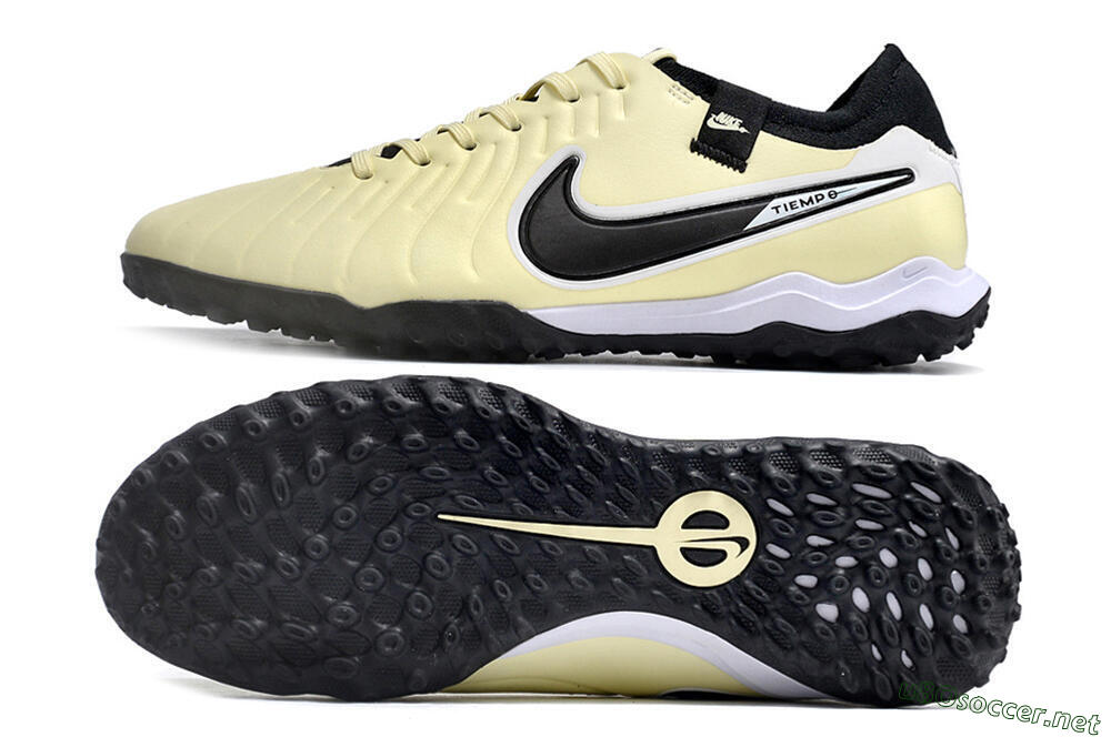 Men's Nike Tiempo Legend X Pro TF Football Shoes - Beige/Black/White 1
