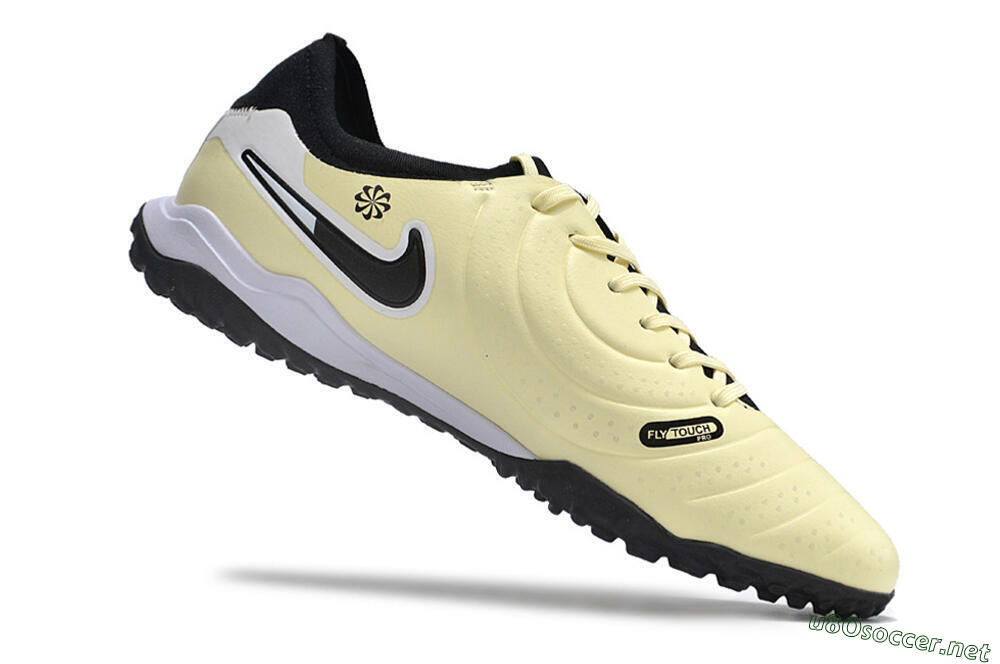 Men's Nike Tiempo Legend X Pro TF Football Shoes - Beige/Black/White 4
