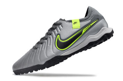 Men's Nike Tiempo Legend X Pro TF Football Shoes - Silver/Black/Yellow