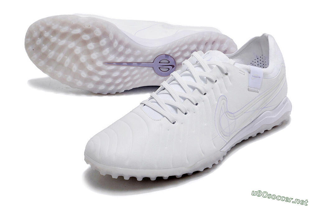 Men's Nike Tiempo Legend X Pro TF Football Shoes - White/Purple 3