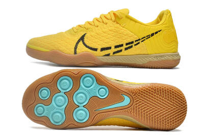 Men's Nike React Gato IC Football Shoes - Yellow/Black/Brown