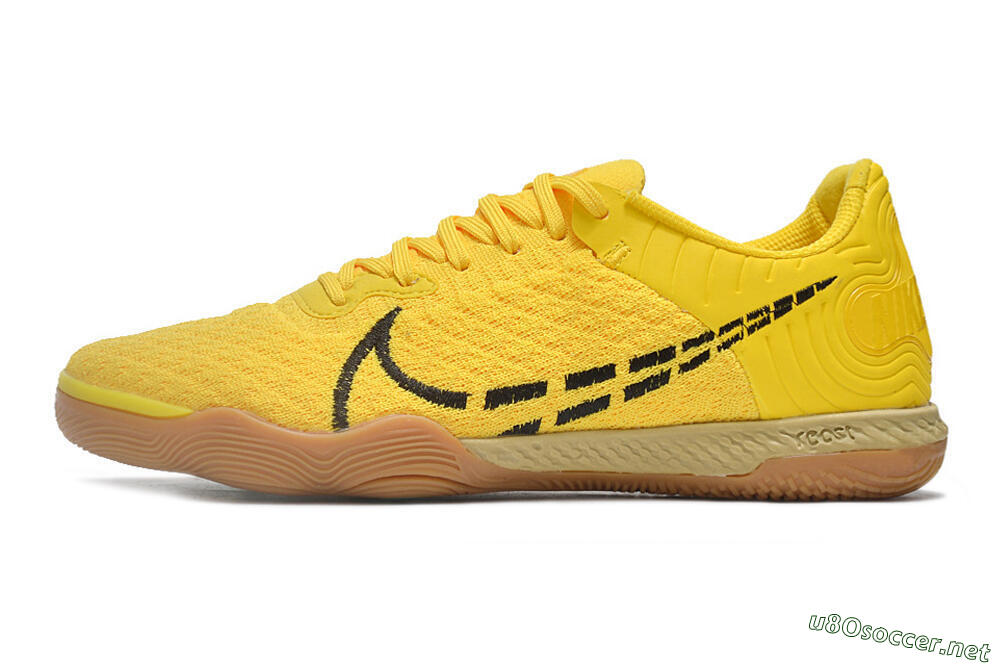 Men's Nike React Gato IC Football Shoes - Yellow/Black/Brown 0