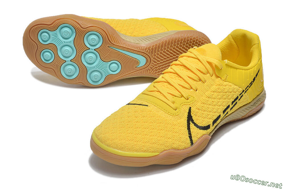 Men's Nike React Gato IC Football Shoes - Yellow/Black/Brown 3