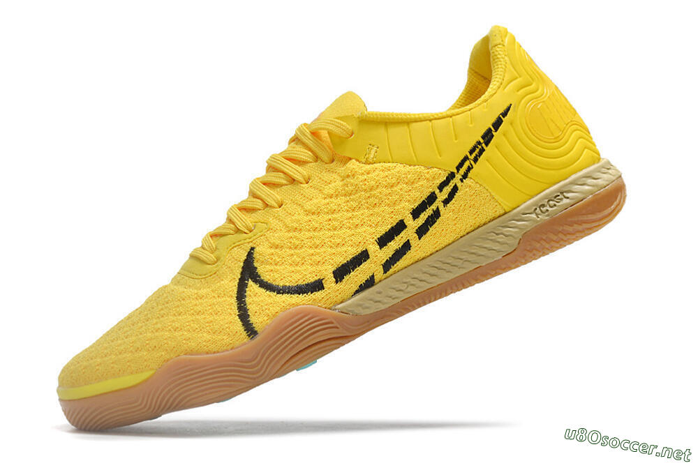 Men's Nike React Gato IC Football Shoes - Yellow/Black/Brown 5