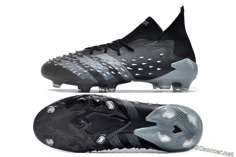 Unisex Adidas Predator Freak.1 FG Football Boots - Black/White/Grey 1