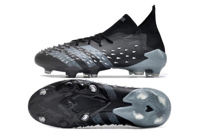 Unisex Adidas Predator Freak.1 FG Football Boots - Black/White/Grey