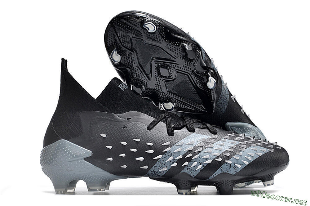 Unisex Adidas Predator Freak.1 FG Football Boots - Black/White/Grey 2