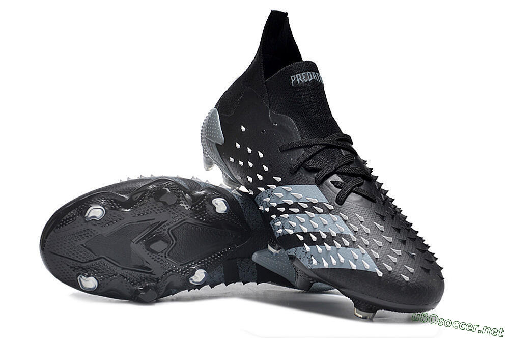 Unisex Adidas Predator Freak.1 FG Football Boots - Black/White/Grey 3