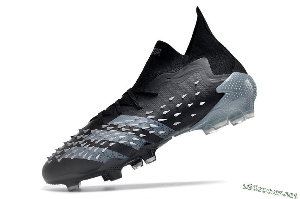 Unisex Adidas Predator Freak.1 FG Football Boots - Black/White/Grey 5