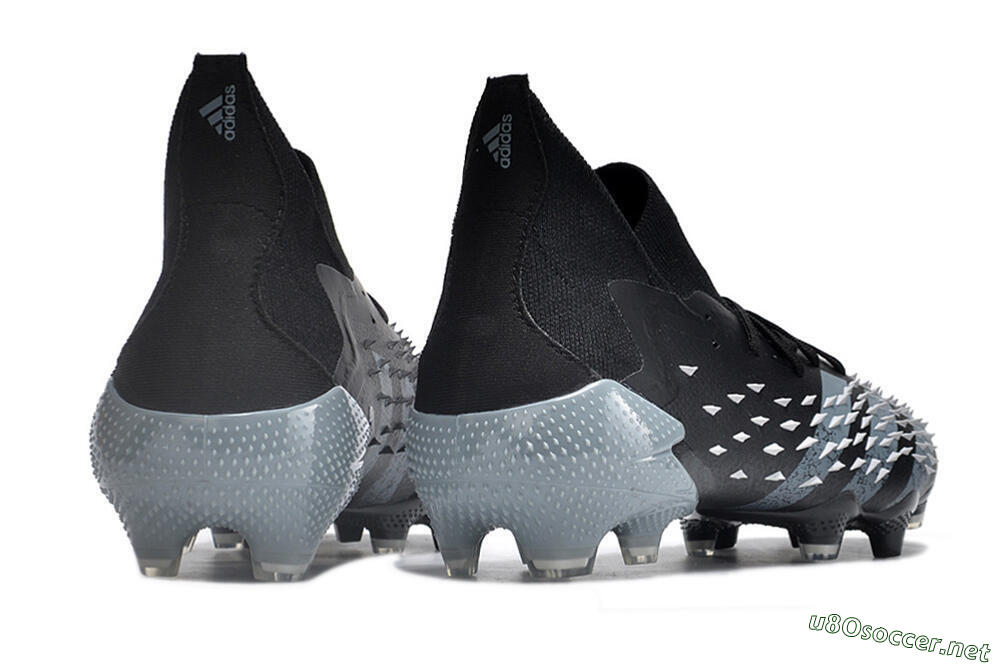 Unisex Adidas Predator Freak.1 FG Football Boots - Black/White/Grey 6