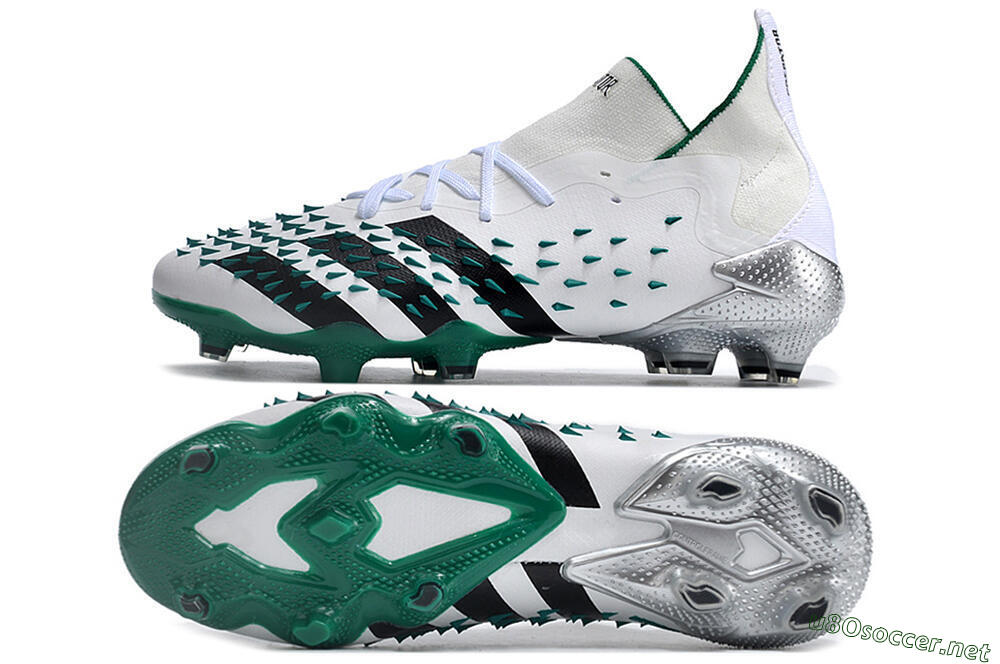 Unisex Adidas Predator Freak.1 FG Football Boots - White/Green/Black 1