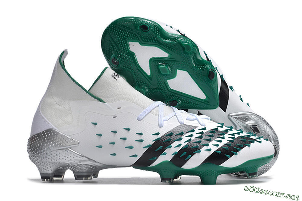 Unisex Adidas Predator Freak.1 FG Football Boots - White/Green/Black 2