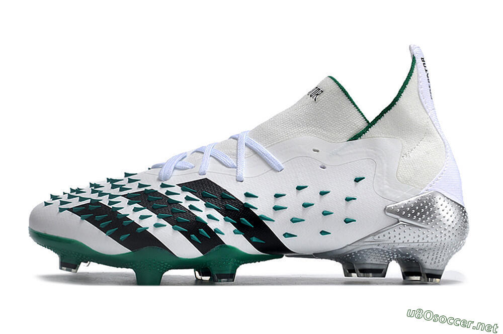 Unisex Adidas Predator Freak.1 FG Football Boots - White/Green/Black 0