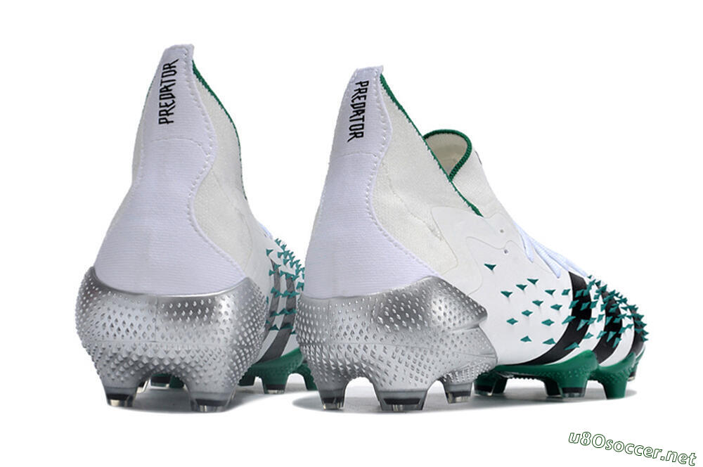 Unisex Adidas Predator Freak.1 FG Football Boots - White/Green/Black 6