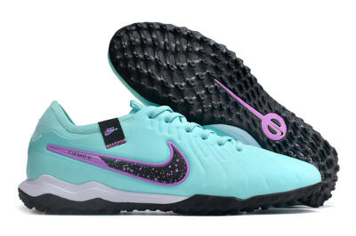 Men's Nike Tiempo Legend 10 TF Football Shoes - Blue/Black/Purple