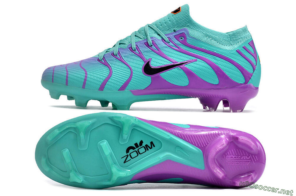 Men's Nike Air Zoom Mercurial Vapor 15 Elite FG Football Boots - Jade/Purple/Black 1