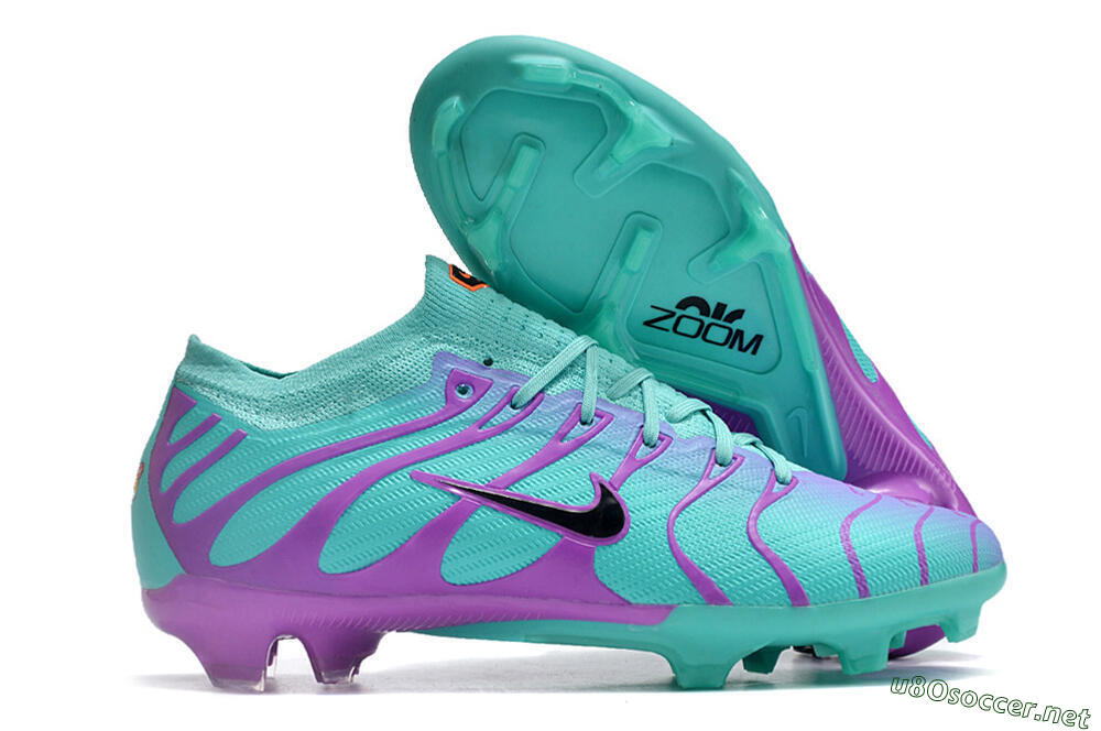Men's Nike Air Zoom Mercurial Vapor 15 Elite FG Football Boots - Jade/Purple/Black 2