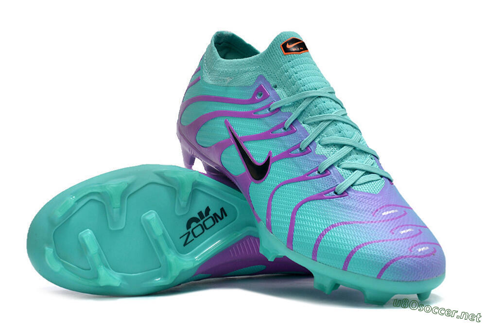 Men's Nike Air Zoom Mercurial Vapor 15 Elite FG Football Boots - Jade/Purple/Black 3