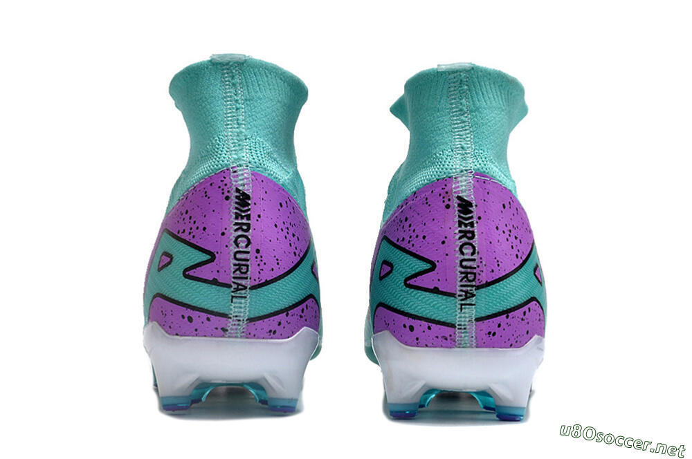 Unisex Nike Air Zoom Mercurial Superfly 9 Elite AG Football Boots - Jade/Purple/Black 5