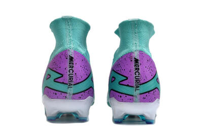Unisex Nike Air Zoom Mercurial Superfly 9 Elite AG Football Boots - Jade/Purple/Black