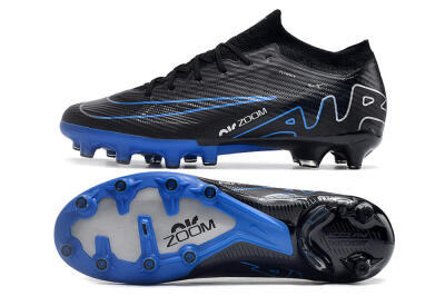 Unisex Nike Air Zoom Mercurial Vapor 15 Elite AG Football Boots - Black/Blue/White