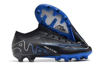 Unisex Nike Air Zoom Mercurial Vapor 15 Elite AG Football Boots - Black/Blue/White