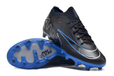 Unisex Nike Air Zoom Mercurial Vapor 15 Elite AG Football Boots - Black/Blue/White