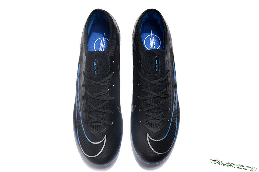 Unisex Nike Air Zoom Mercurial Vapor 15 Elite AG Football Boots - Black/Blue/White 4