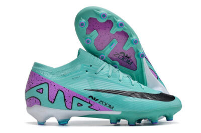 Unisex Nike Air Zoom Mercurial Vapor 15 Elite AG Football Boots - Jade/Purple/Black