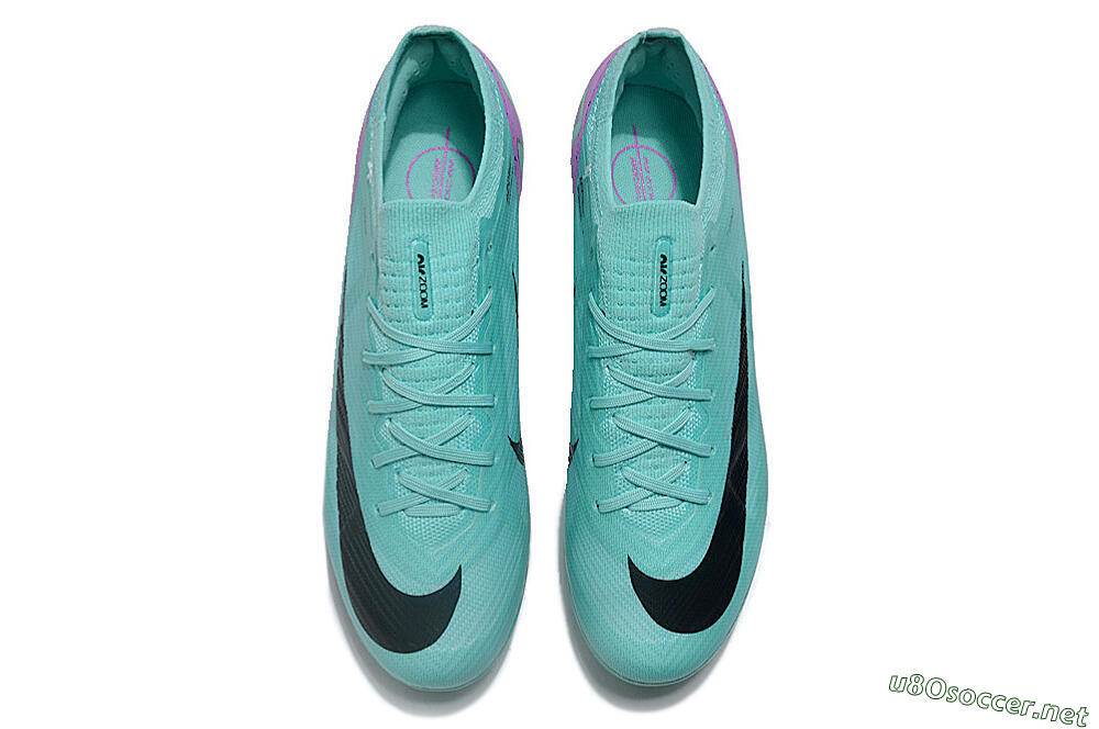 Unisex Nike Air Zoom Mercurial Vapor 15 Elite AG Football Boots - Jade/Purple/Black 4