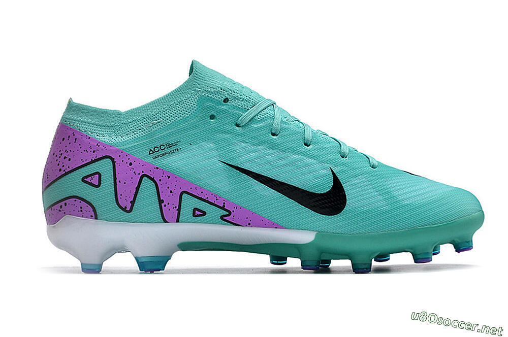 Unisex Nike Air Zoom Mercurial Vapor 15 Elite AG Football Boots - Jade/Purple/Black 7