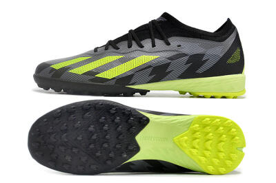 Unisex Adidas X Speedportal.1 TF Football Shoes - Black/Grey/Yellow