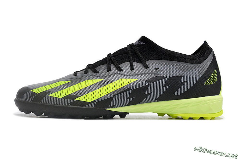 Unisex Adidas X Speedportal.1 TF Football Shoes - Black/Grey/Yellow 0