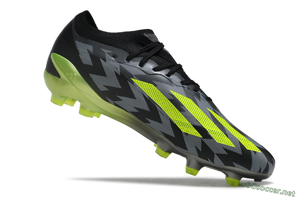 Men's Adidas X Crazyfast.1 FG Football Boots - Black/White/Yellow 4