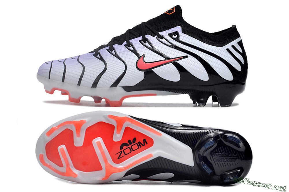Men's Nike Air Zoom Mercurial Vapor 15 Elite FG Football Boots - White/Black/Red 1
