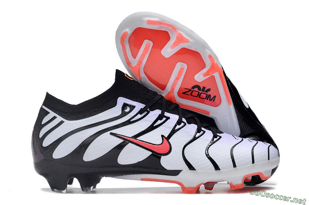 Men's Nike Air Zoom Mercurial Vapor 15 Elite FG Football Boots - White/Black/Red 2