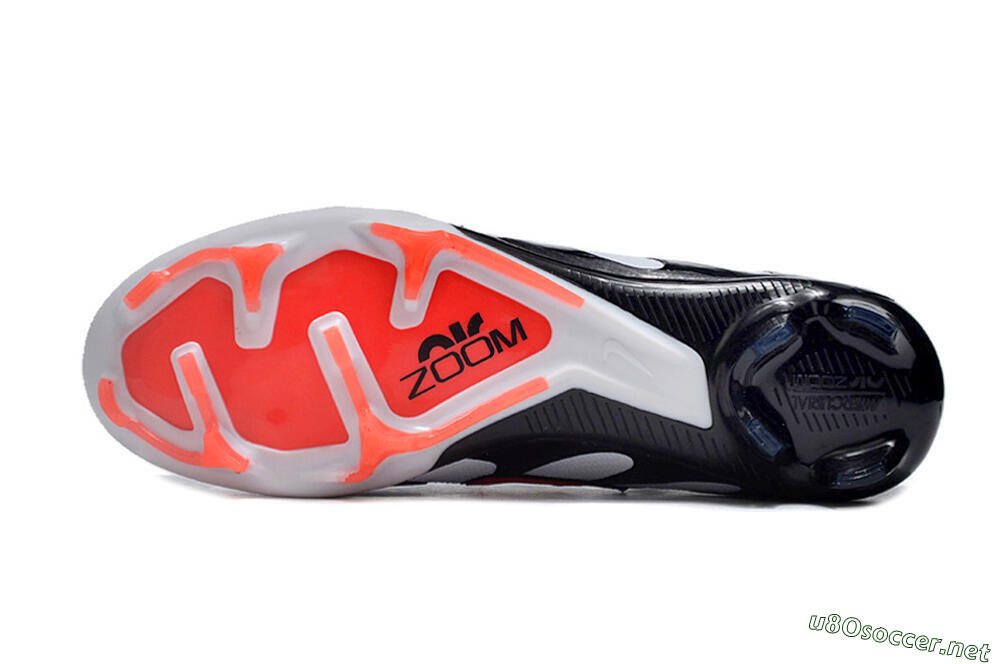 Men's Nike Air Zoom Mercurial Vapor 15 Elite FG Football Boots - White/Black/Red 6