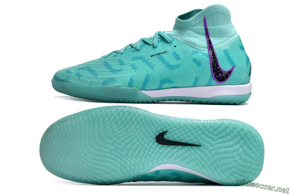 Men's Nike Phantom Luna Elite NU IC Football Shoes - Jade/Purple/Black 1