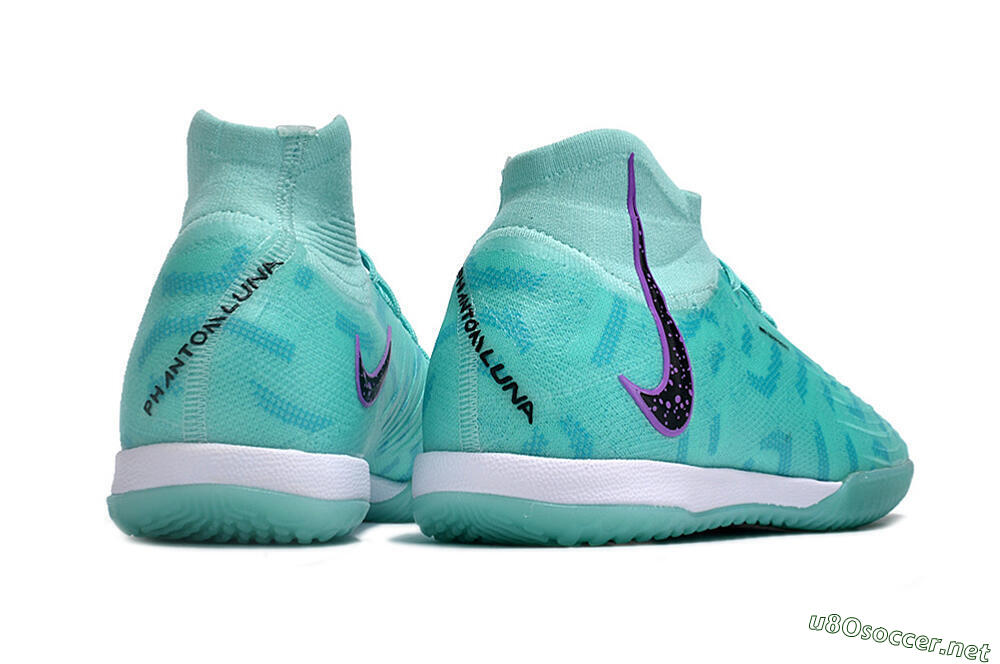 Men's Nike Phantom Luna Elite NU IC Football Shoes - Jade/Purple/Black 6