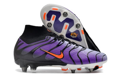 Men's Nike Air Zoom Mercurial Superfly 9 Elite SG Football Boots - Purple/Black/Orange