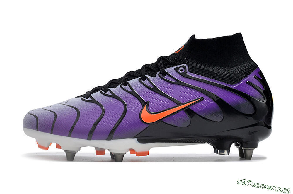Men's Nike Air Zoom Mercurial Superfly 9 Elite SG Football Boots - Purple/Black/Orange 0