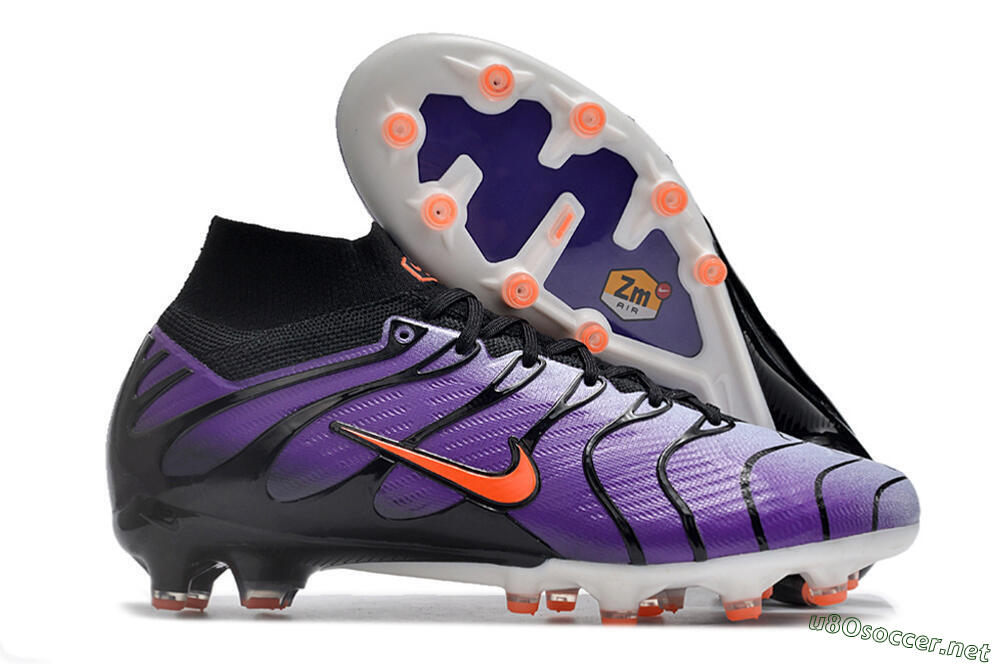 Men's Nike Air Zoom Mercurial Superfly 9 Elite AG Football Boots - Purple/Black/Orange 2