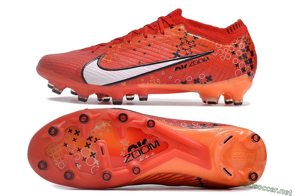 Men's Nike Air Zoom Mercurial Vapor 15 Elite AG Football Boots - Red/White/Black 1