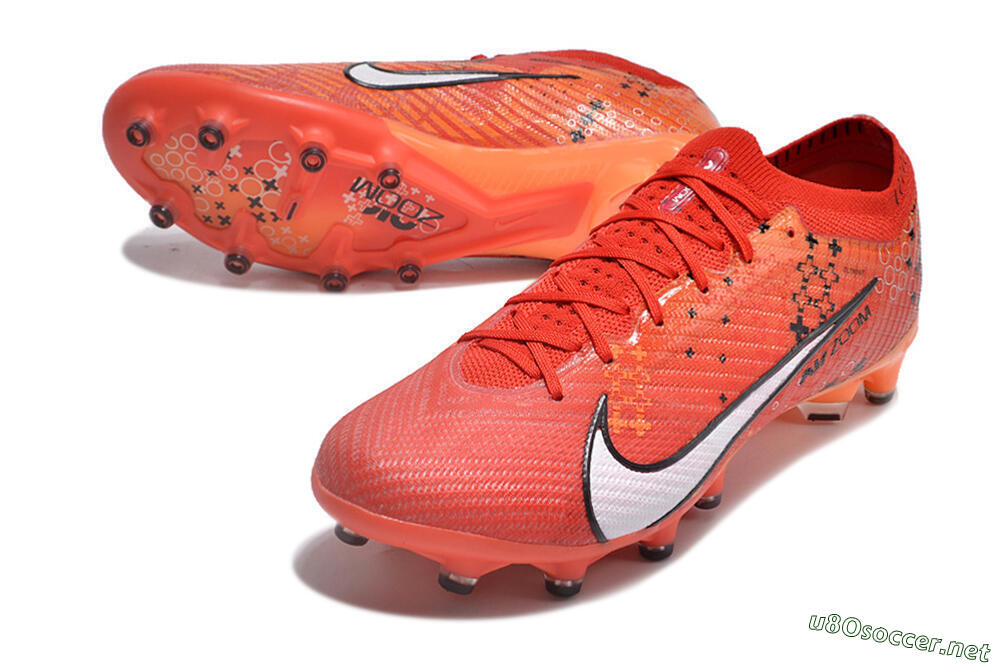 Men's Nike Air Zoom Mercurial Vapor 15 Elite AG Football Boots - Red/White/Black 3