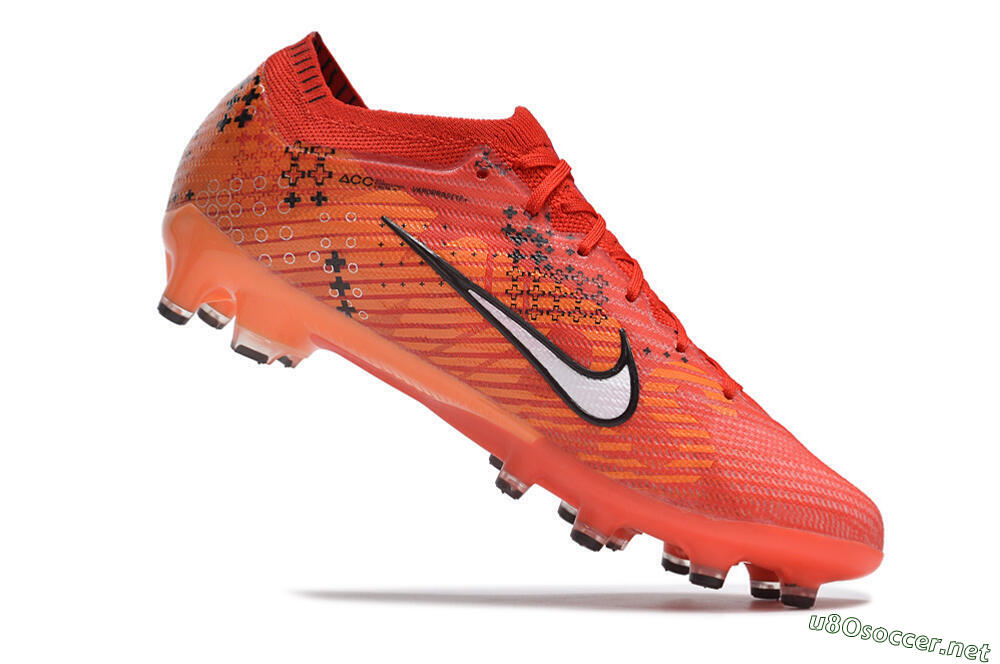 Men's Nike Air Zoom Mercurial Vapor 15 Elite AG Football Boots - Red/White/Black 4
