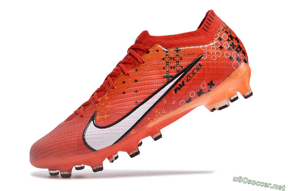 Men's Nike Air Zoom Mercurial Vapor 15 Elite AG Football Boots - Red/White/Black 5