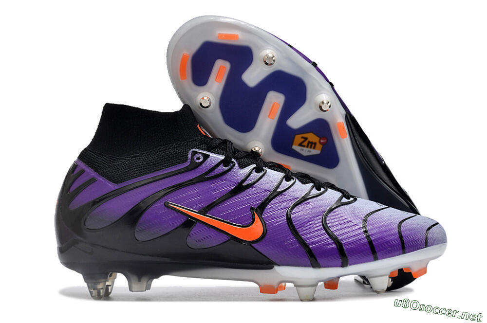 Men's Nike Air Zoom Mercurial Superfly 9 Elite SG Football Boots - Purple/Black/Orange 2