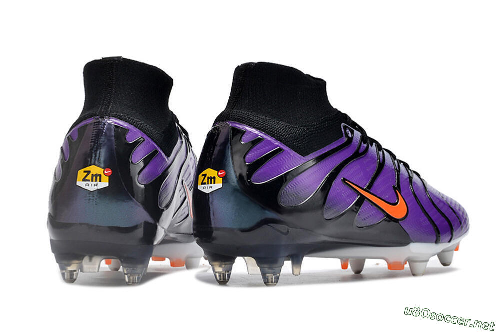 Men's Nike Air Zoom Mercurial Superfly 9 Elite SG Football Boots - Purple/Black/Orange 6