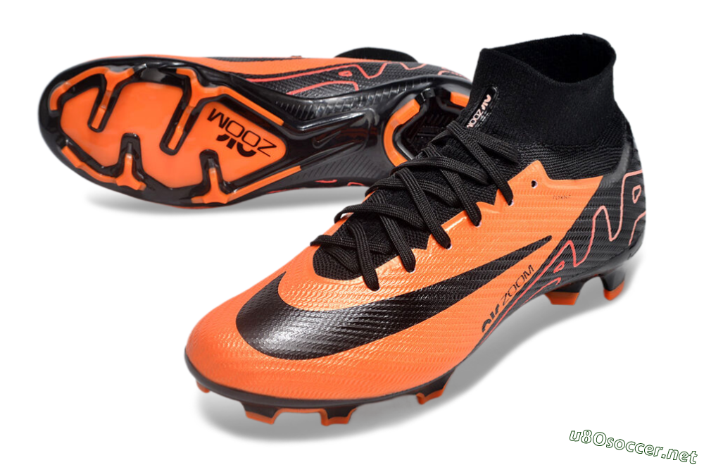 Unisex Nike Air Zoom Mercurial Superfly 9 Elite FG Football Boots - Orange/Black 3